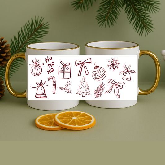 Kerstmok - Bordeaux rood