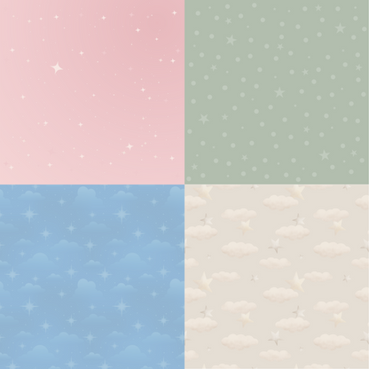 Geboortetegeltje - Sterrenbeeld met bloemen (verschillende kleuren)