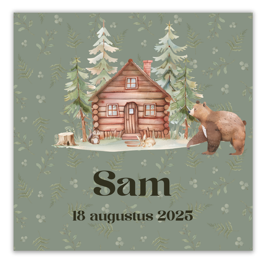Geboortetegeltje - Bosdieren