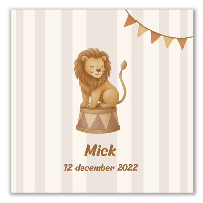 Geboortetegeltje - Circusleeuw