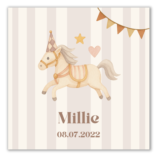 Geboortetegeltje - Circuspaard