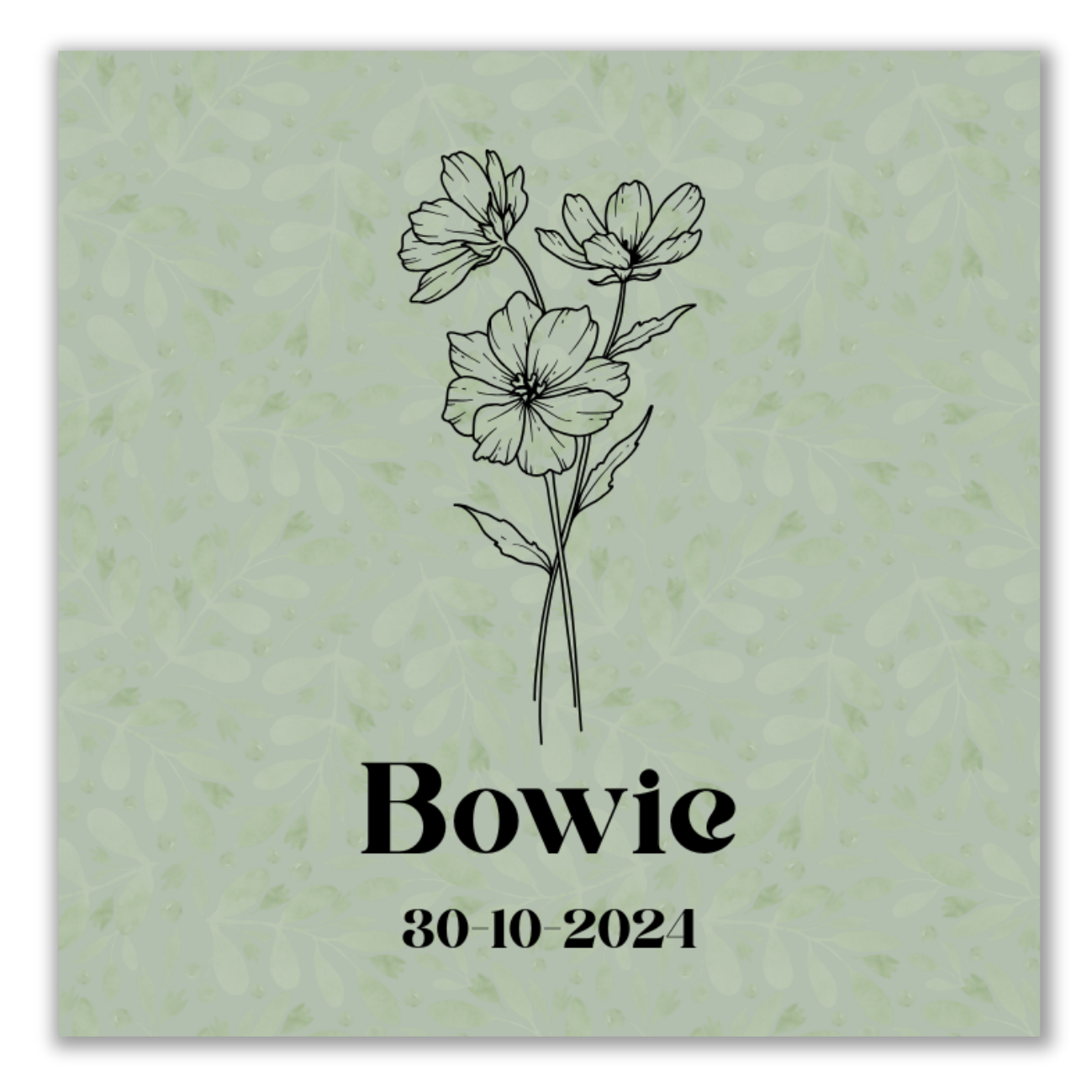 Geboortetegeltje - Geboortebloem (verschillende kleuren)