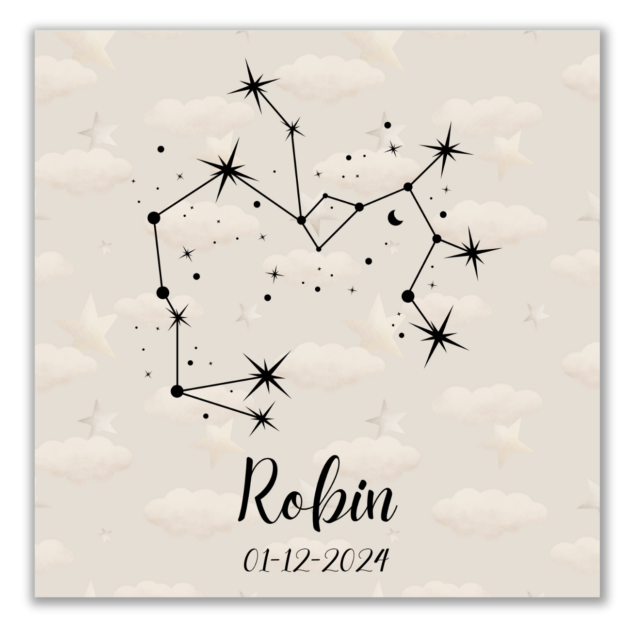 Geboortetegeltje - Sterrenbeeld (verschillende kleuren)