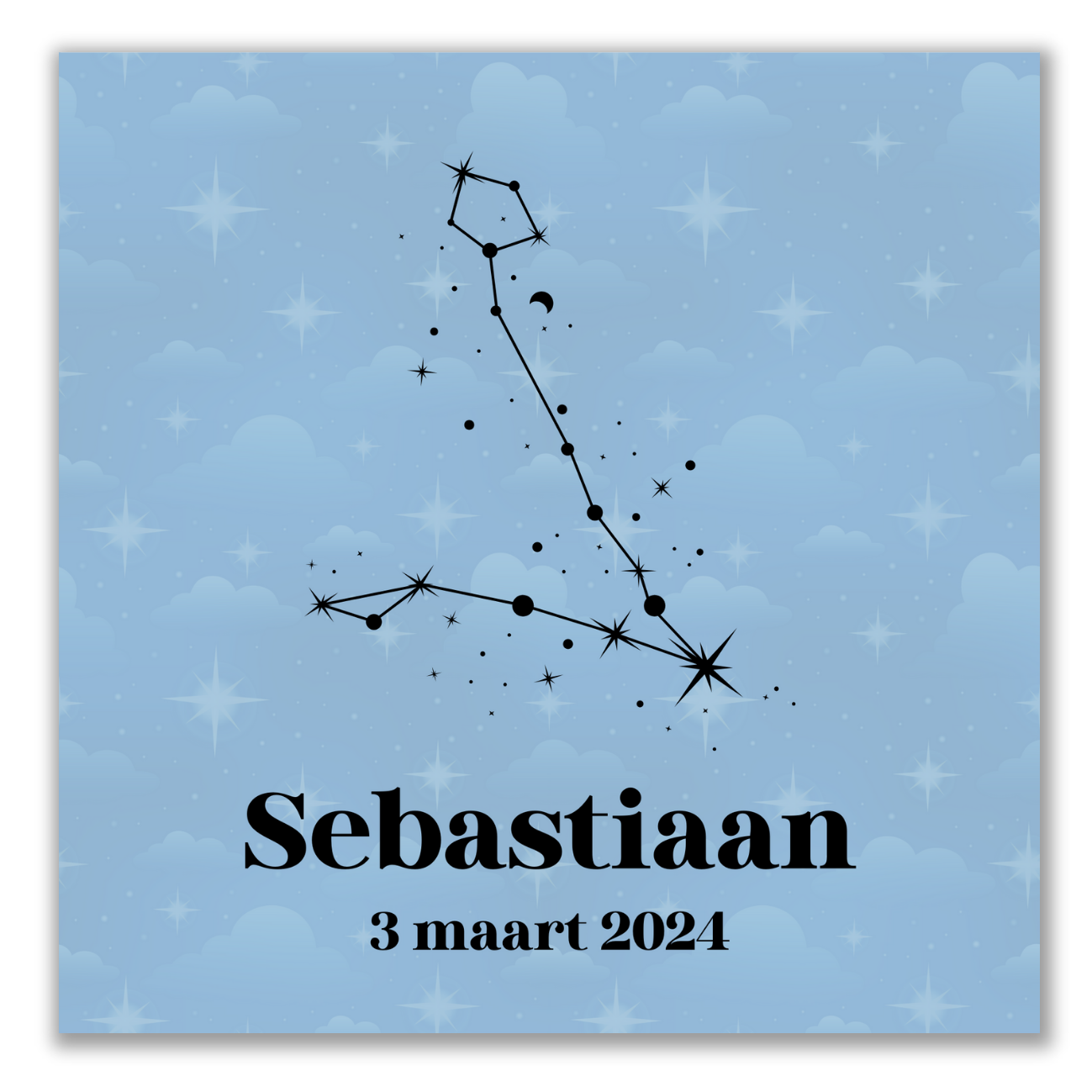 Geboortetegeltje - Sterrenbeeld (verschillende kleuren)