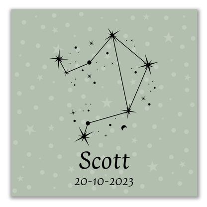 Geboortetegeltje - Sterrenbeeld (verschillende kleuren)