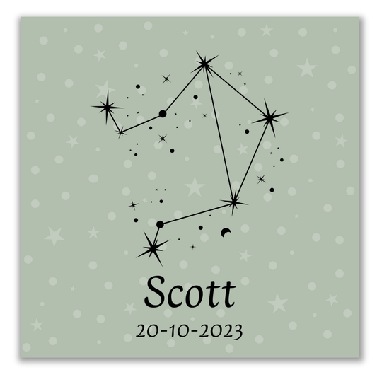 Geboortetegeltje - Sterrenbeeld (verschillende kleuren)
