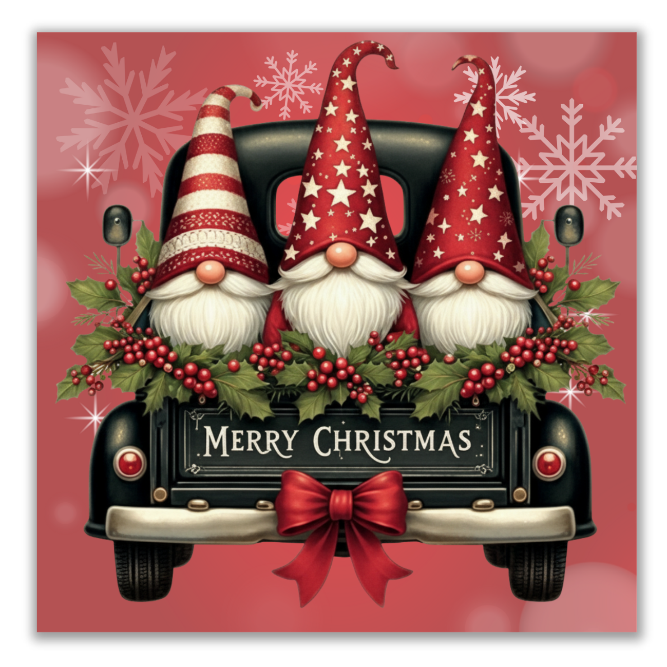 Gnomes op een tegeltje - Merry Christmas