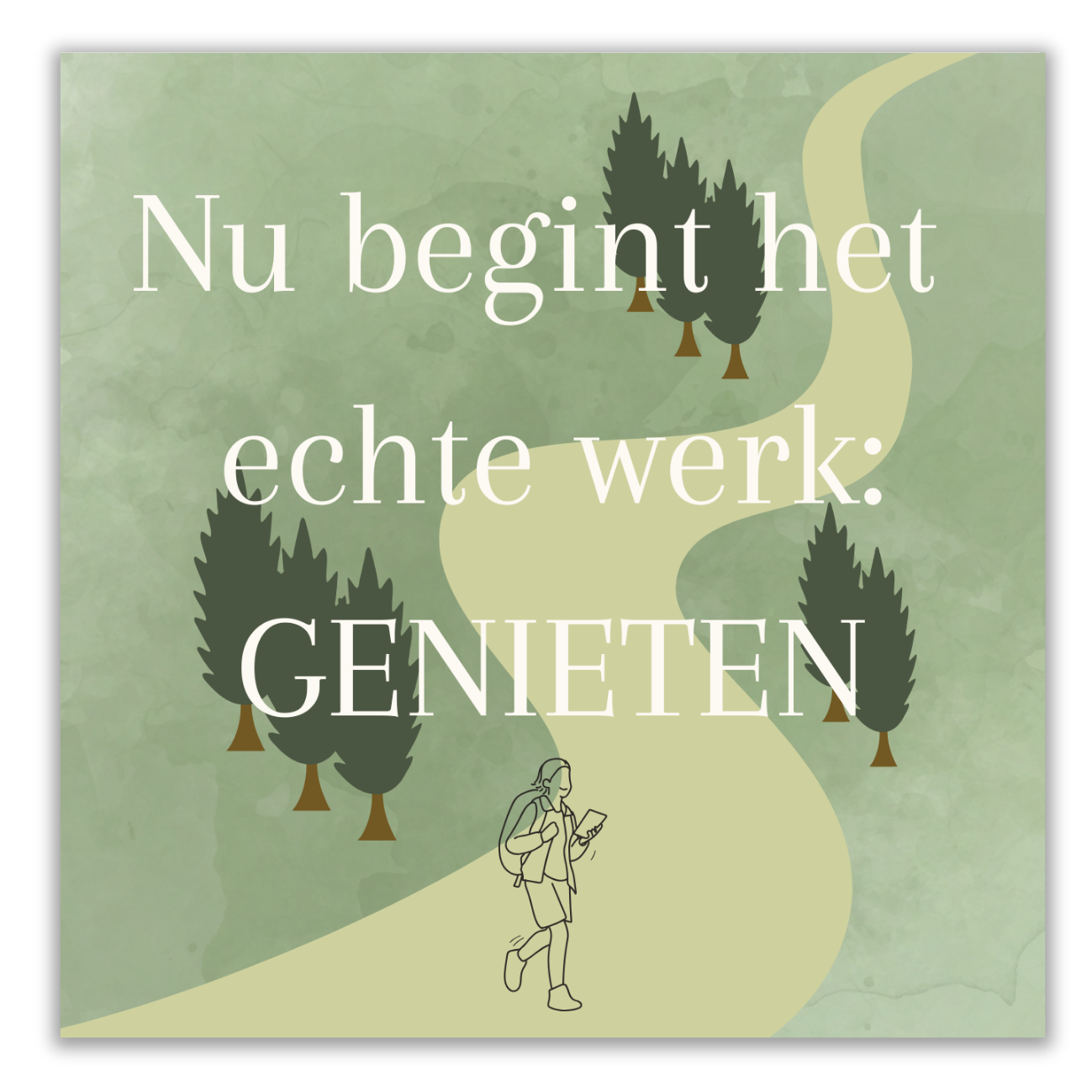 Tegeltje - Pensioen (11x11 cm)