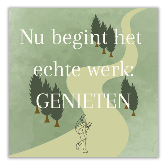 Tegeltje - Pensioen (11x11 cm)